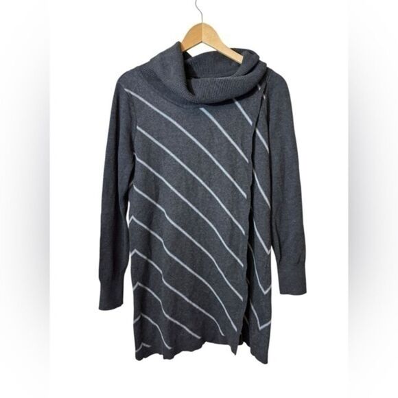 WHBM WHITE HOUSE BLACK MARKET sweater wool blend medium cowl neck wrap around - Picture 1 of 6